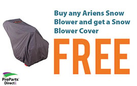 Free Ariens covers with any Snow blower Purchase