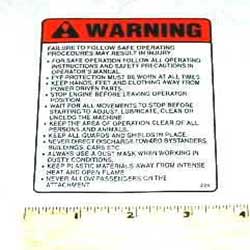 Decal, Safety Procedures I397