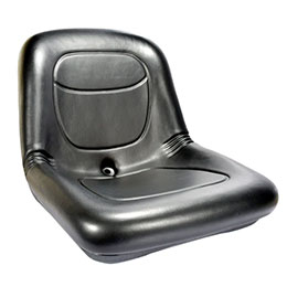 High Back Seat 15&quot; Black PVC Vinyl 16500