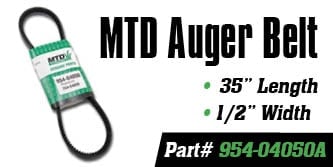 954-04050A MTD Auger Belt - In-Stock